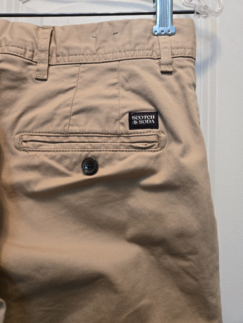 Scotch & Soda Tan Chino Pants with Branded Patch - Picture 7 of 16